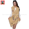 100% Women′s Cashmere /Yak Wool Embroidered Shawl/Scarf